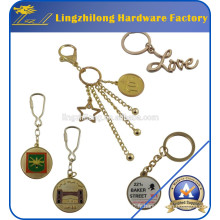 Porte-clés promotionnel personnalisé en métal or